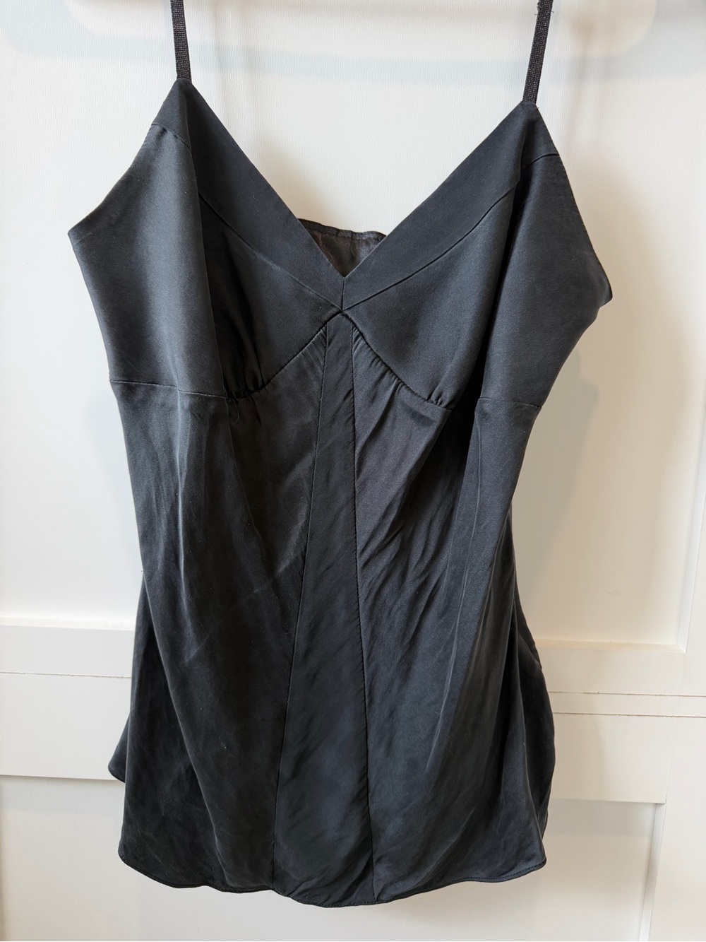 Express Black Satin Designer Slip Dress